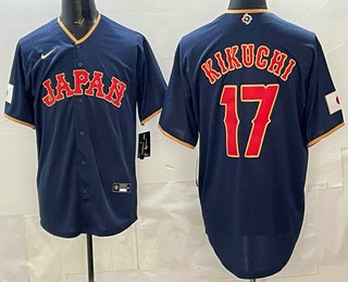 Japan #17 Yusei Kikuchi Navy 2026 World Classic Cool Base Jersey