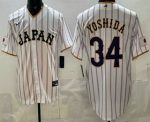 Japan #34 Masataka Yoshida White 2026 World Classic Cool Base Jersey