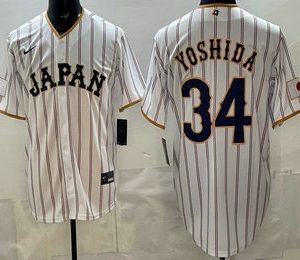 Japan #34 Masataka Yoshida White 2026 World Classic Cool Base Jersey