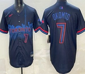 Toronto Blue Jays #7 Kazuma Okamoto Black City Limited Jersey