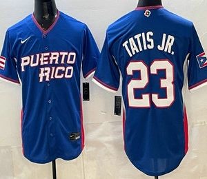 Puerto Rico #23 Fernando Tatis Jr Blue 2026 World Classic Cool Base Jersey