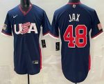 USA #48 Griffin Jax Navy 2026 World Classic Cool Base Jersey