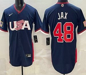 USA #48 Griffin Jax Navy 2026 World Classic Cool Base Jersey