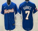 Venezuela #7 Eugenio Suarez Blue 2026 World Classic Cool Base Jersey