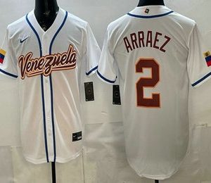 Venezuela #2 Luis Arraez White 2026 World Classic Cool Base Jersey