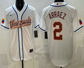 Venezuela #2 Luis Arraez White 2026 World Classic Cool Base Jersey