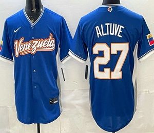 Venezuela #27 Jose Altuve Blue 2026 World Classic Cool Base Jersey