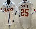 Venezuela #25 Gleyber Torres White 2026 World Classic Cool Base Jersey