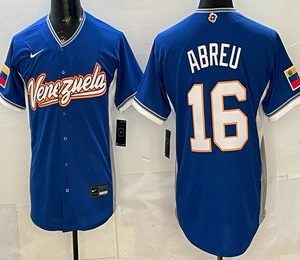 Venezuela #16 Wilyer Abreu Blue 2026 World Classic Cool Base Jersey