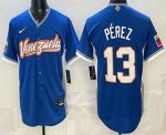Venezuela #13 Salvador Perez Blue 2026 World Classic Cool Base Jersey