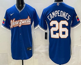 Venezuela #26 Venezuela Blue 2026 World Classic Cool Base Jersey