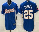 Venezuela #25 Gleyber Torres Blue 2026 World Classic Cool Base Jersey