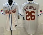 Venezuela #26 Venezuela White 2026 World Classic Cool Base Jersey