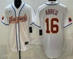 Venezuela #16 Wilyer Abreu White 2026 World Classic Cool Base Jersey