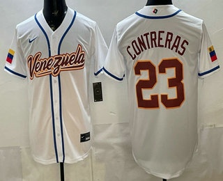 Venezuela #23 William Contreras White 2026 World Classic Cool Base Jersey
