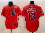 Detroit Tigers #13 Dillon Dingler Orange 2026 Alternate USA 250' Patch Vapor Premier Limited Stitched Jersey