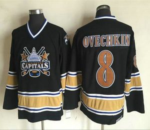 Washington Capitals #8 Alex Ovechkin 2000-01 Black CCM Vintage Throwback Jersey