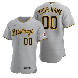 Pittsburgh Pirates Custom Nike Gray Stitched Flex Base 2020 Road Jersey