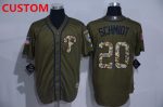 Philadelphia Phillies Custom Retired Green Salute to Service Cool Base Stitched Jersey