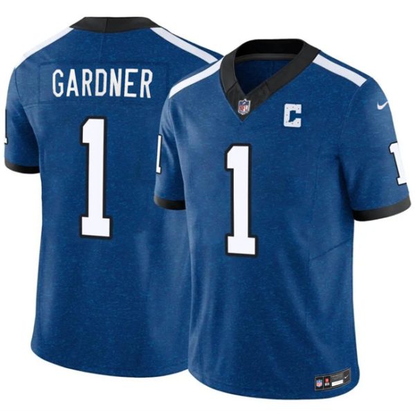 Indianapolis Colts #1 Sauce Gardner Blue 2025 F.U.S.E. Throwback Vapor Limited Stitched Jersey