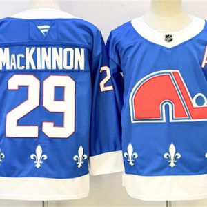 Colorado Avalanche #29 Nathan MacKinnon Blue 2025-26 With A Patch Alternate Stitched Jersey