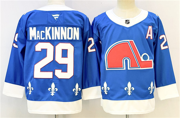 Colorado Avalanche #29 Nathan MacKinnon Blue 2025-26 With A Patch Alternate Stitched Jersey