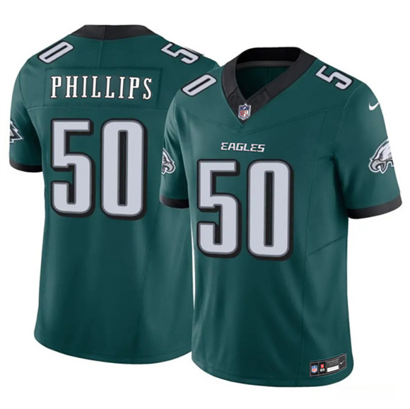 Philadelphia Eagles #50 Jaelan Phillips Green 2025 F.U.S.E. Vapor Untouchable Limited Stitched Jersey