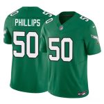 Philadelphia Eagles #50 Jaelan Phillips Kelly Green 2025 F.U.S.E. Vapor Untouchable Limited Throwback Stitched Jersey