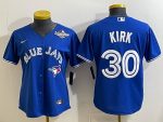 Toronto Blue Jays #30 Alejandro Kirk Royal 2025 World Series Cool Base Stitched Jersey