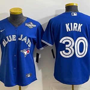 Toronto Blue Jays #30 Alejandro Kirk Royal 2025 World Series Cool Base Stitched Jersey