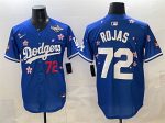 Los Angeles Dodgers #72 Miguel Rojas Royal 2025 World Series Patch Tokyo Series Limited Stitched Jersey