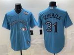 Toronto Blue Jays #31 Max Scherzer Blue 2025 World Series Cool Base Stitched Jersey