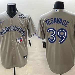 Toronto Blue Jays #39 Trey Yesavage Gray 2025 World Series Cool Base Stitched Jersey