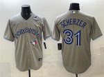 Toronto Blue Jays #31 Max Scherzer Gray 2025 World Series Cool Base Stitched Jersey
