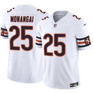 Chicago Bears #25 Kyle Monangai White 2025 F.U.S.E. Vapor Untouchable Limited Stitched Jersey