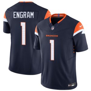 Denver Broncos #1 Evan Engram Navy F.U.S.E. Vapor Limited Stitched Jersey