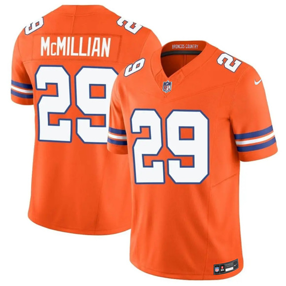Denver Broncos #29 Ja'Quan McMillan Orange Mile High Collection 1977 Throwback Vapor Limited Stitched Jersey