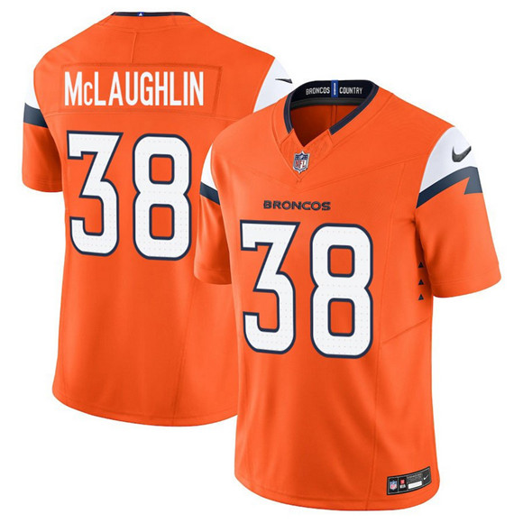Denver Broncos #38 Jaleel McLaughlin Orange 2025 F.U.S.E. Vapor Limited Stitched Jersey