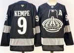 Los Angeles Kings #9 Adrian Kempe Black With A Patch Alternate Stitched Jersey