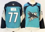 San Jose Sharks #77 Michael Misa Teal 2025 Alternate Stitched Jersey