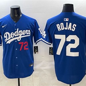 Los Angeles Dodgers #72 Miguel Rojas Royal 2025 World Series Champions Patch Limited Stitched Jersey