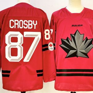 Canada #87 Sidney Crosby Red Stitched Jersey
