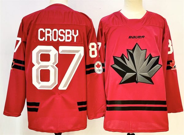 Canada #87 Sidney Crosby Red Stitched Jersey