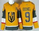 Vegas Golden Knights #9 Jack Eichel Gold With A Patch Authentic Jersey