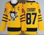 Pittsburgh Penguins #87 Sidney Crosby Yellow Alternate Authentic Jersey