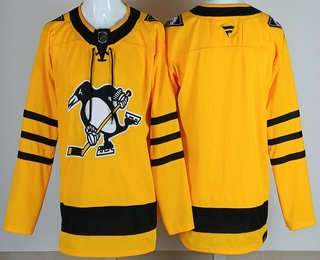 Pittsburgh Penguins Blank Yellow Alternate Authentic Jersey