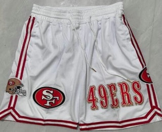 San Francisco 49ers White Just Don Shorts