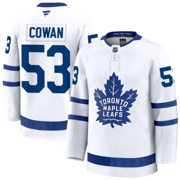 Toronto Maple Leafs #53 Easton Cowan White Authentic Jersey