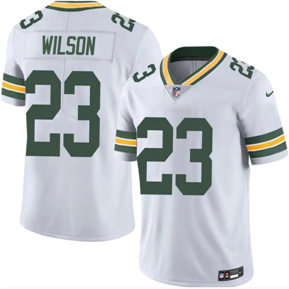 Green Bay Packers #23 Emanuel Wilson White 2025 Vapor Untouchable Limited Stitched Jersey