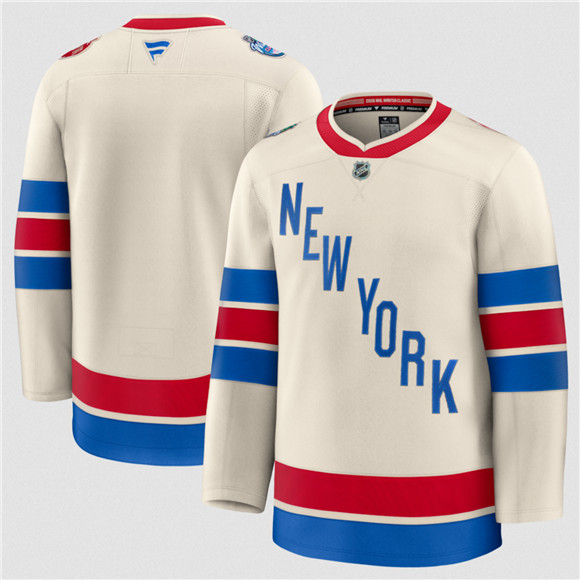 New York Rangers Blank Cream 2026 Winter Classic Stitched Jersey